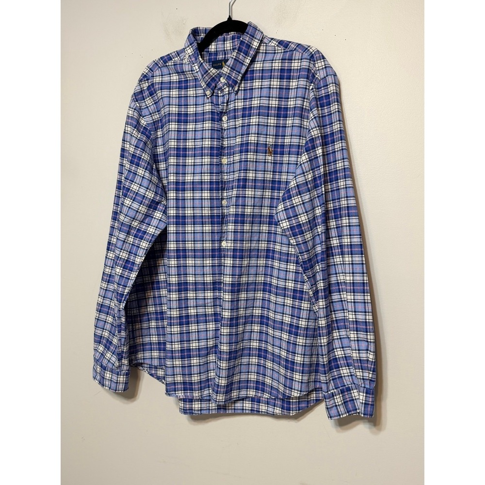 Ralph Lauren Old Money Preppy Shirt Mens XXL Classic Fit Cotton Flesh Pony - Picture 3 of 8